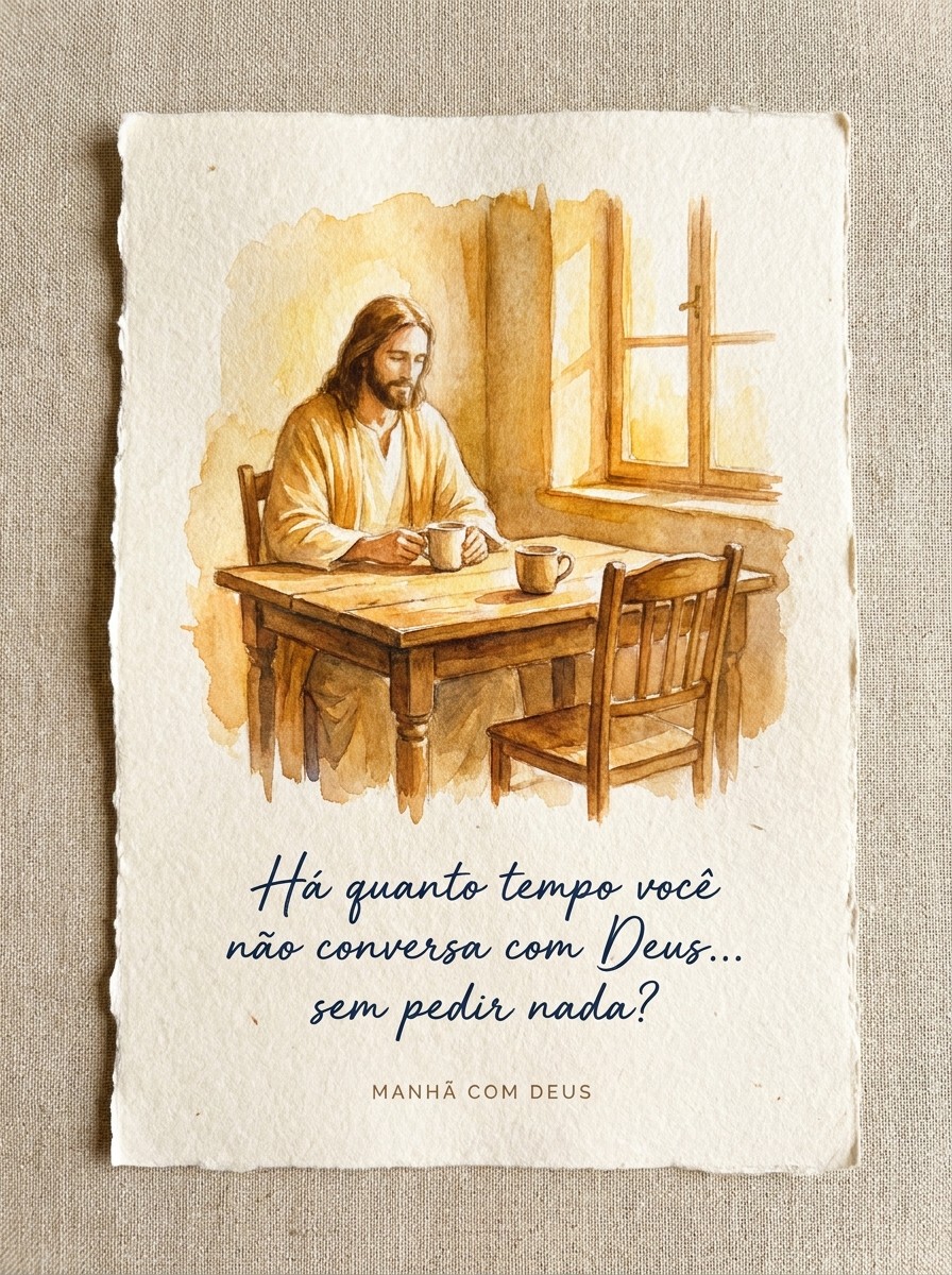 Cartinha da Manhã — Há quanto tempo você não conversa com Deus sem pedir nada?
